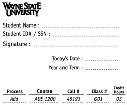 Schedule Add / Drop Form Proposal
